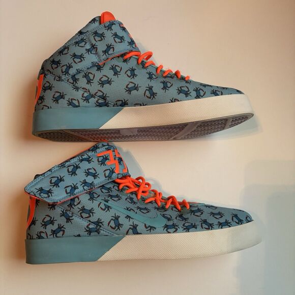 Nike KD Kevin Durant Vulc Blue Crabs Mid/High Top Basketball Shoes Size 6 Youth - Picture 7 of 11